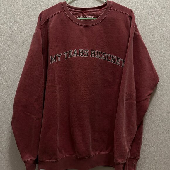 Taylor Swift Tops - Taylor Swift My Tears Ricochet Crewneck Folklore Era Size Large